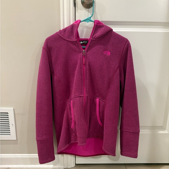 The North Face Banderitas Jacket women's medium magenta fleece lined - Picture 2 of 5